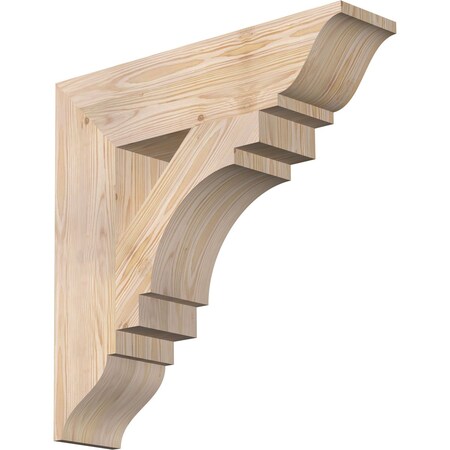 Ekena Millwork Merced Traditional Smooth Bracket, Douglas Fir, 5 1/2"W x 24"D x 24"H BKT06X24X24MRC01SDF